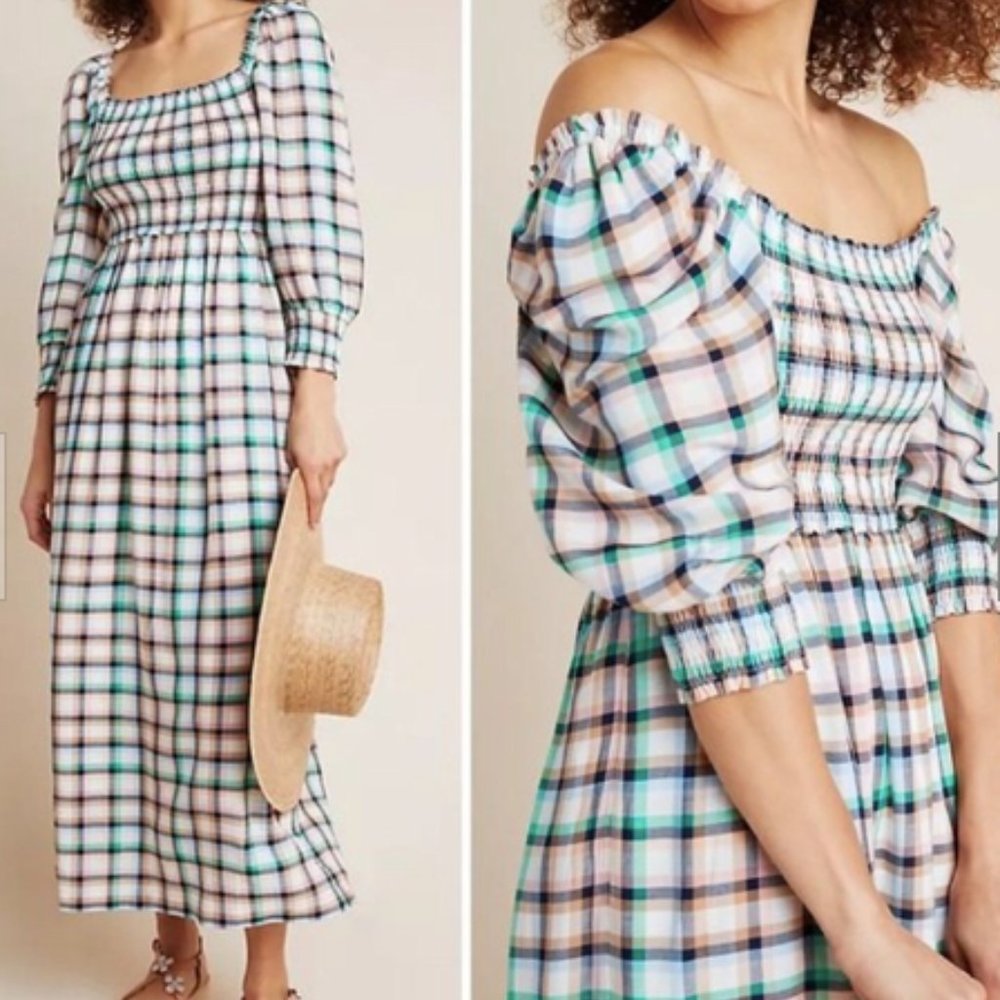 Large Maeve Smocked Midi Dress